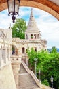 View on the Old Fishermen Bastion in Budapest at morning time. H