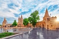 View on the Old Fishermen Bastion in Budapest at morning time.