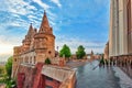 View on the Old Fishermen Bastion in Budapest at morning time.