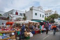 TETOUAN, MOROCCO - MAY 23, 2017: View of the old flea market in Tetouan Medina quarter in Northern Morocco Royalty Free Stock Photo