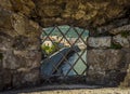 A view from the old fortress window over the old town of Budva, Montenegro Royalty Free Stock Photo