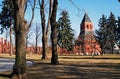 Old garden in Moscow Kremlin. UNESCO World Heritage Site. Royalty Free Stock Photo