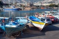 View of the old harbor in Alanya. Royalty Free Stock Photo