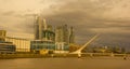 Dramatic sunset in Puerto Madero, Buenos Aires, Argentina, Royalty Free Stock Photo