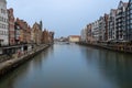 View of the old harbor of Gdansk in Poland. Royalty Free Stock Photo