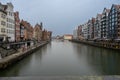 View of the old harbor of Gdansk in Poland. Royalty Free Stock Photo