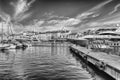 View of the old harbor of Saint-Tropez, Cote d`Azur, France Royalty Free Stock Photo