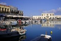 View of the old harbor in Rethymnon Royalty Free Stock Photo