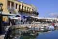 View of the old harbor in Rethymnon Royalty Free Stock Photo