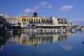 View of the old harbor in Rethymnon Royalty Free Stock Photo