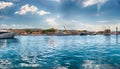 View of the old harbor of Saint-Tropez, Cote d`Azur, France Royalty Free Stock Photo