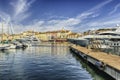 View of the old harbor of Saint-Tropez, Cote d& x27;Azur, France Royalty Free Stock Photo