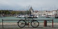 view of the old harbor with yachts, the old town and the clock tower, La Rochelle, Bay of Biscay, France Royalty Free Stock Photo