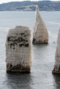 View of Old Harry Rocks at Handfast Point, on the Isle of Purbeck in Dorset Royalty Free Stock Photo