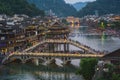 Xueqiao Snow Bridge in Feng huang seen at dusk