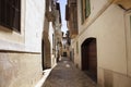 View of old, historical, narrow, typical street