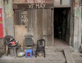 View of old houses in ancient town of Hanoi