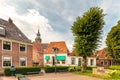 View at old houses in the Dutch city of Blokzijl Royalty Free Stock Photo