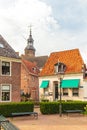 View at old houses in the Dutch city of Blokzijl Royalty Free Stock Photo
