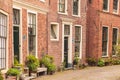 View at old houses in the Dutch city of Blokzijl Royalty Free Stock Photo