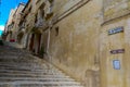 view of the old houses and streets of the old town in Valletta on the island of Malta