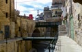 view of the old houses and streets of the old town in Valletta on the island of Malta