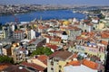 View of old houses and tiled roofs of Istanbul