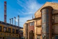 View of old industrial power plant Royalty Free Stock Photo