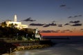 View of the old Jaffa, on the Mediterranean coast at sunset Royalty Free Stock Photo