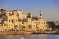 View of the old Jaffa port at sunset, tel Aviv Royalty Free Stock Photo