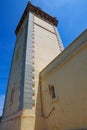 View of the old lighthouse on the Atlantic Ocean coast on the Cape Spartel in northern Morocco Royalty Free Stock Photo