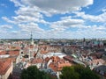 View of the old market square from the tower of the Royal Castle in Poznan, Poland Royalty Free Stock Photo