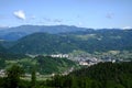 View of old medieval town of Skofja Loka Royalty Free Stock Photo