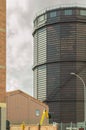 View of the old metallic structure of the gasholder of Bologna Royalty Free Stock Photo