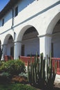 View of Old Mission Santa Barbara, Santa Barbara county, California, USA, summer sunny day Royalty Free Stock Photo