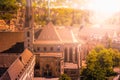 View of old monastery in city Luxembourg - Luxembourg, summer Royalty Free Stock Photo