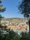 A view of Old Nice from the top of the castle hill. A journey along the CÃÂ´te d\'Azur Royalty Free Stock Photo