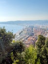 A view of Old Nice from the top of the castle hill. A journey along the CÃÂ´te d\'Azur Royalty Free Stock Photo