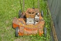 Rusted Old Mastercraft lawn mower