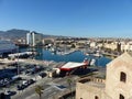 Harbour of Melilla, view from historical quarter