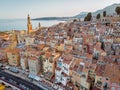 View on old part of Menton, Provence Alpes Cote d Azur, France. Royalty Free Stock Photo