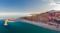 View on old part of Menton, Provence-Alpes-Cote d`Azur, France. Royalty Free Stock Photo