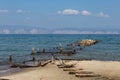 Old peers on Baykal lake.