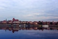 View of the old Polish town of Torun at dawn Royalty Free Stock Photo