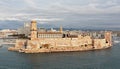 old port and Fort Saint Jean in Marseille, France Royalty Free Stock Photo