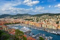 View of Old Port of Nice with yachts, France