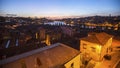 View of Old Porto at night time. Porto is called Northern capital of Portugal.