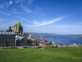 View of old Quebec and the Chateau Frontenac, Canada. Royalty Free Stock Photo