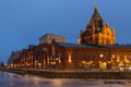 View of old red brick buildings on the waterfront, Helsinki, Finland. Royalty Free Stock Photo