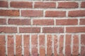 Old red brick wall with rich colorful grainy texture and details Royalty Free Stock Photo